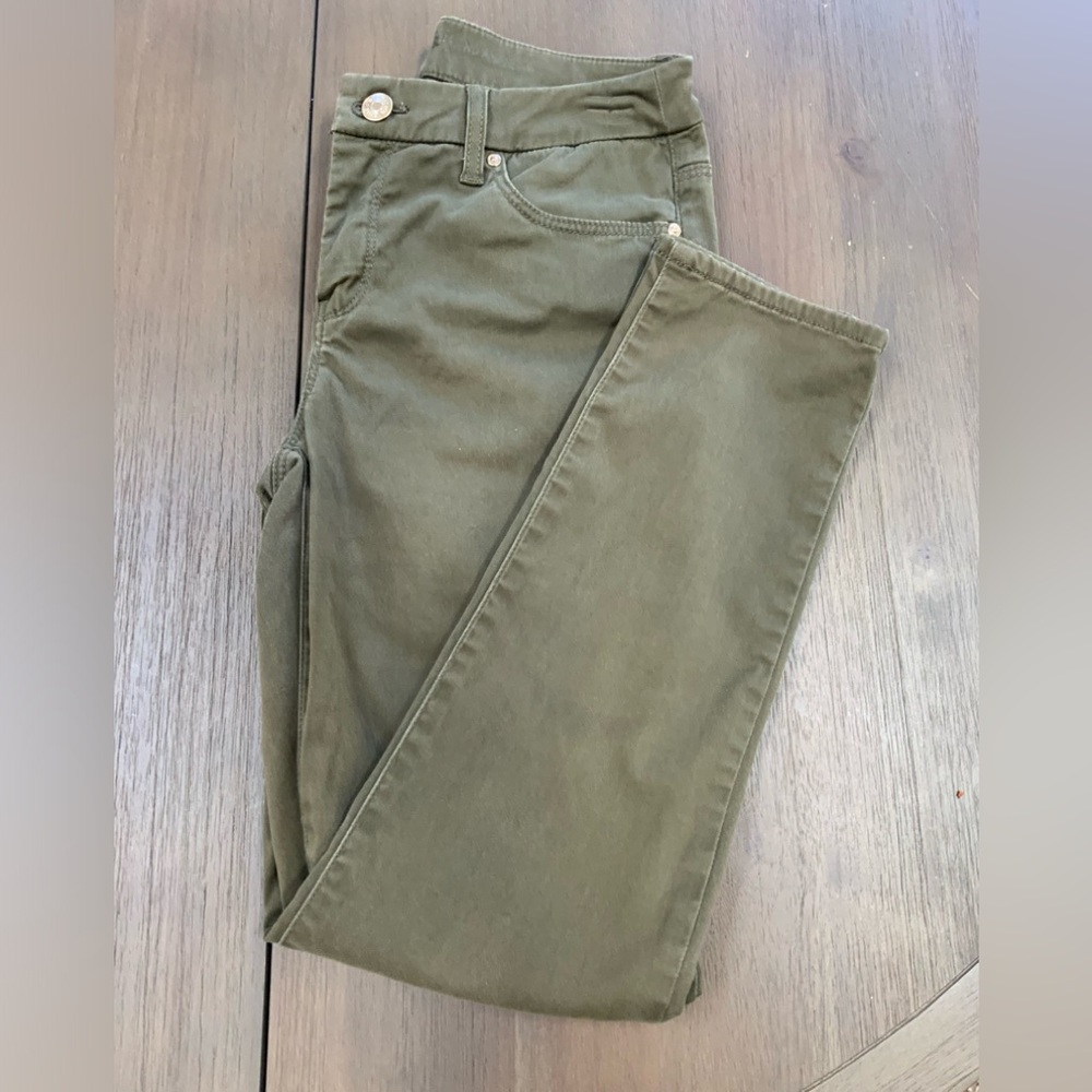 Chico’s So Slimming Girlfriend Ankle pants.  Size 4